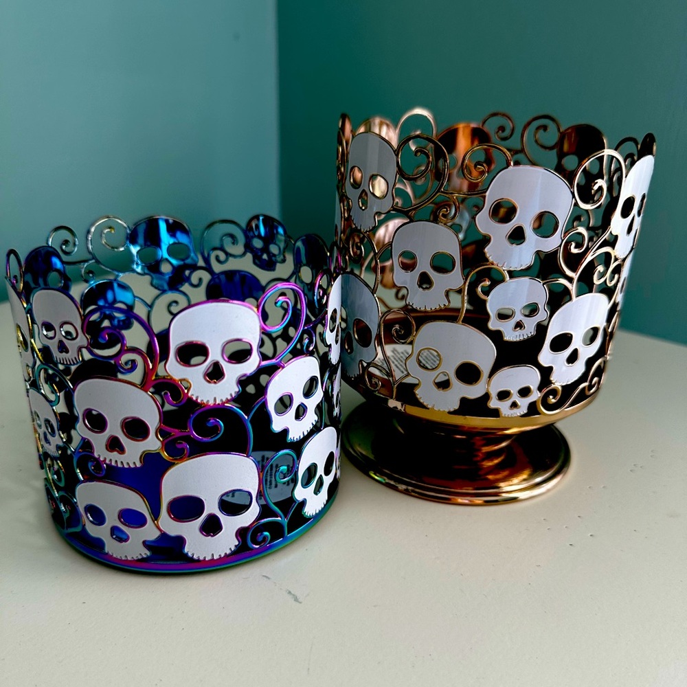 Bath & Body Works Skull Candle holder